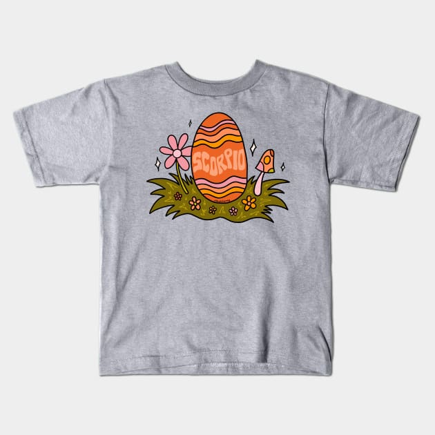 Scorpio Easter Egg Kids T-Shirt by Doodle by Meg